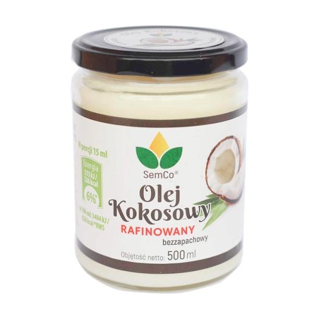 Olej kokosowy RAFINOWANY 500 ml